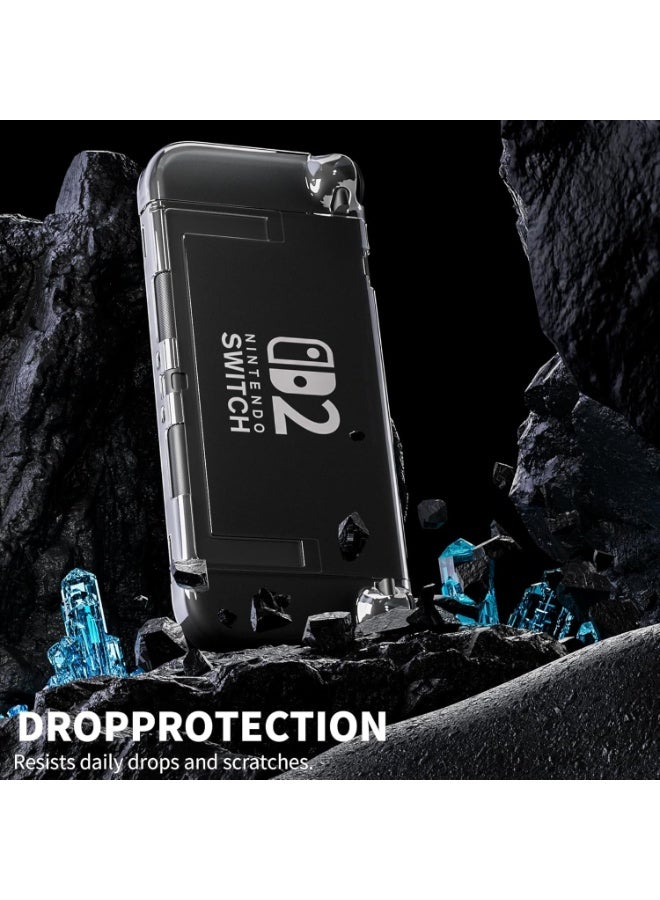 Dockable Case for Nintendo Switch 2 2025, TPU Grip Protective Cover Accessories Compatible with Switch 2 7.9 Inch and Quick-Release Joy-Con Design（Clear)  - Image 3