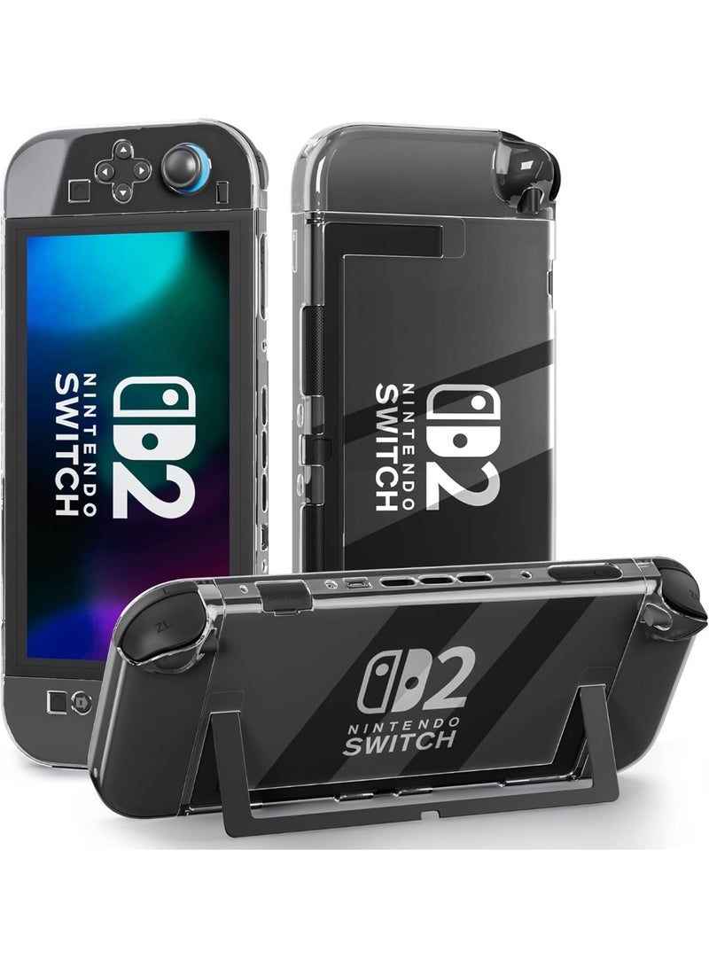Dockable Case for Nintendo Switch 2 2025, TPU Grip Protective Cover Accessories Compatible with Switch 2 7.9 Inch and Quick-Release Joy-Con Design（Clear)  - Image 1