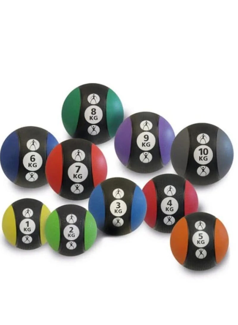 Spall 1Kg Fitness Weighted Medicine Balls Handheld Rubber Med for Core Balance Ab Workout Equipment Home Gym Exercise Weights, Core Strength Training Wall Balls, Home Gym Workout Exercise Balls - Image 4