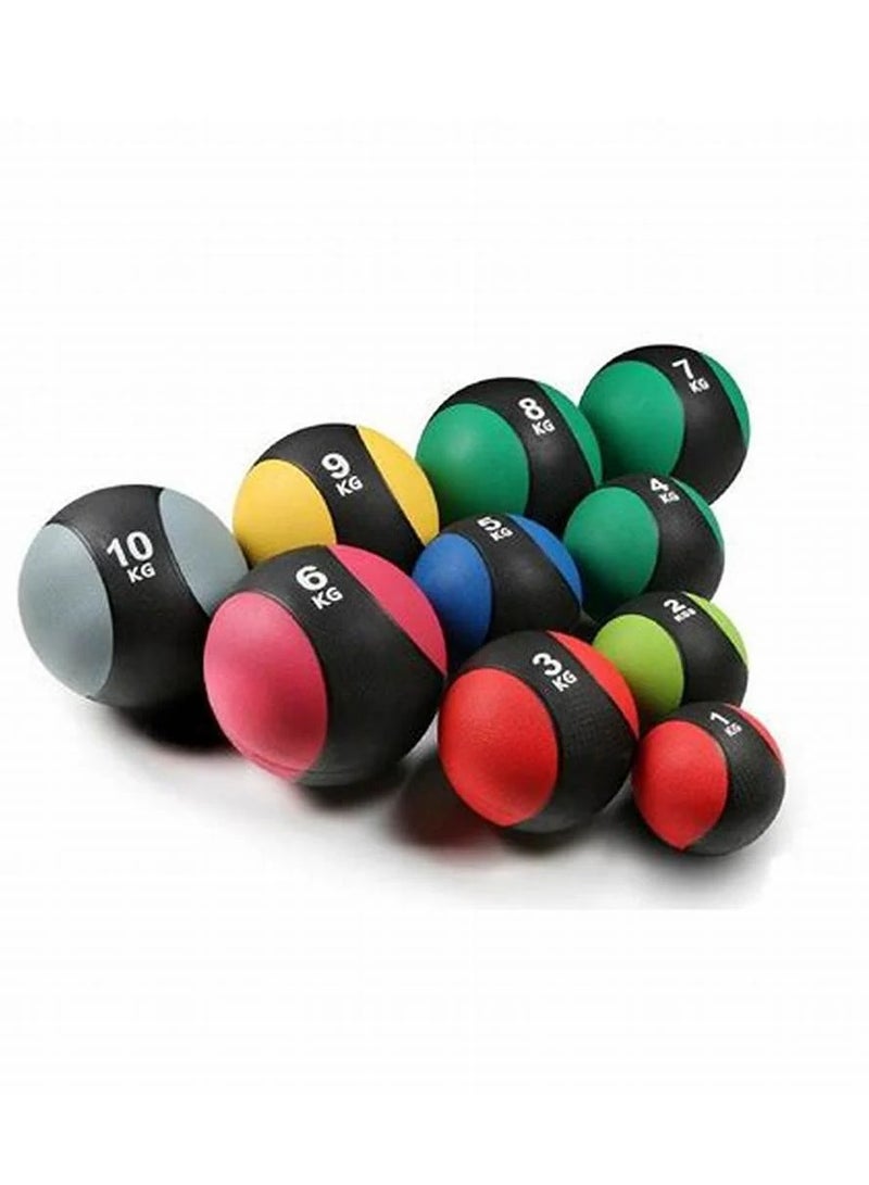 Spall 1Kg Fitness Weighted Medicine Balls Handheld Rubber Med for Core Balance Ab Workout Equipment Home Gym Exercise Weights, Core Strength Training Wall Balls, Home Gym Workout Exercise Balls - Image 5