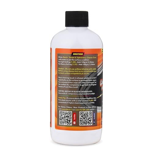 Dazlo Carpet Upholstery Cleaner Concentrate (330 grams) | Makes 10L Cleaning Solution | Professional Grade Stain Remover For Car Interiors, Seat, Carpet, Roof Headliner, Upholstery, Fabric, Sofa - Image 5