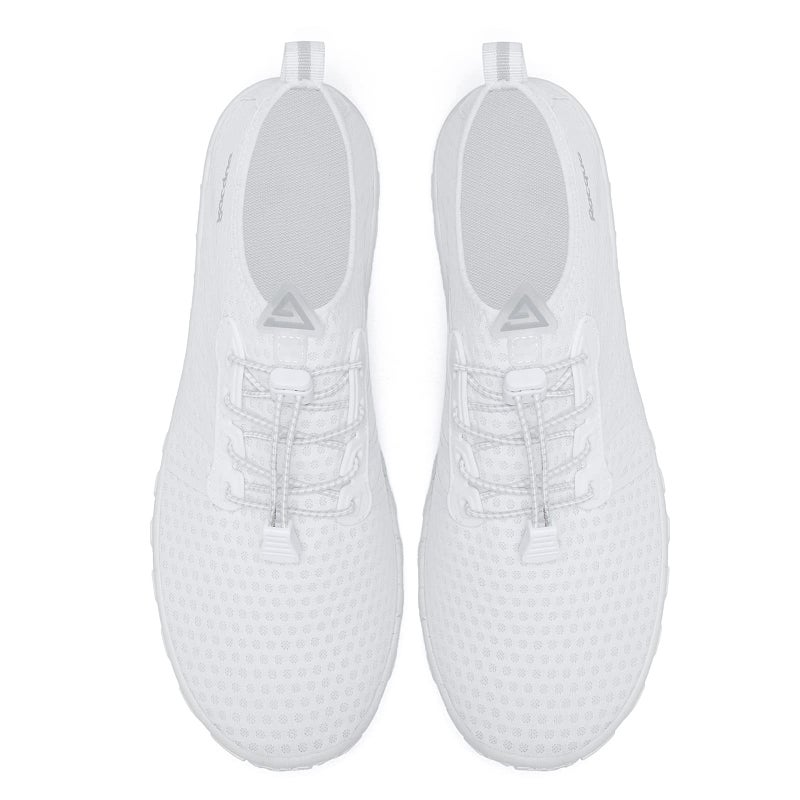 Racqua Men&Women Water Shoes Breathable Barefoot Pool Shoes Outdoor Windsurfing Beach Volleyball Sailing Beach Swim Shoes White 7 Women/6 Men - Image 4