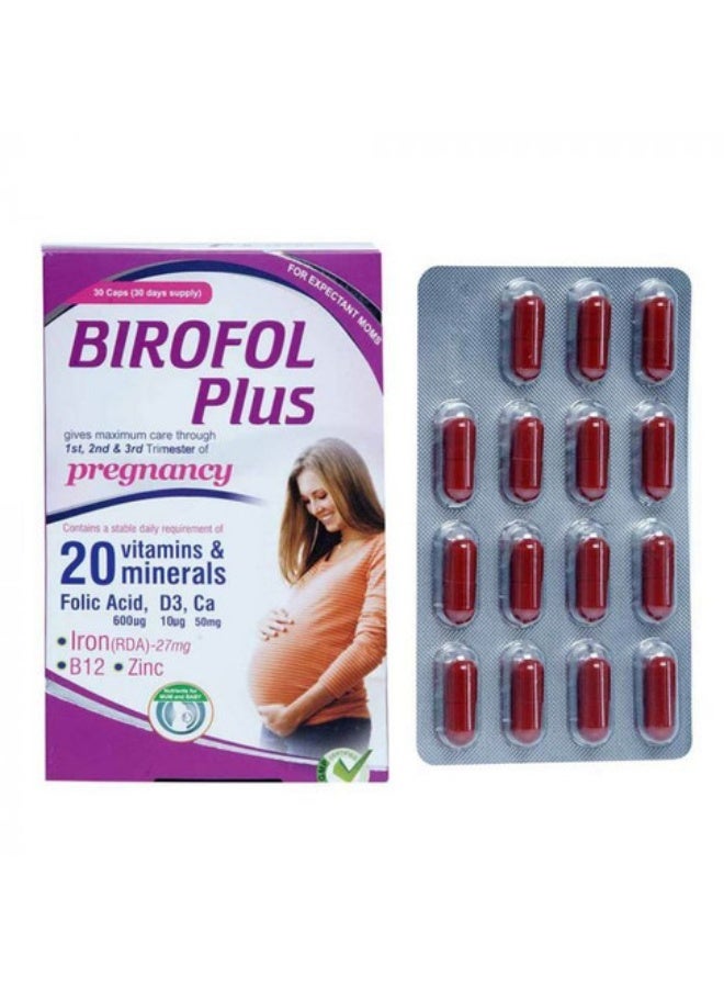 Folic acid capsules 30s with iron and vitamins help support pregnancy health, blood formation, and daily nutrition