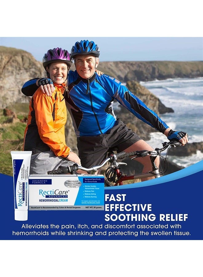 RectiCare Advanced Hemorrhoidal Cream: Advanced Treatment to Shrink & Soothe Hemorrhoids - Itch, Pain, Burn Relief - 30g Hemorrhoidal Cream with Lidocaine - Image 3