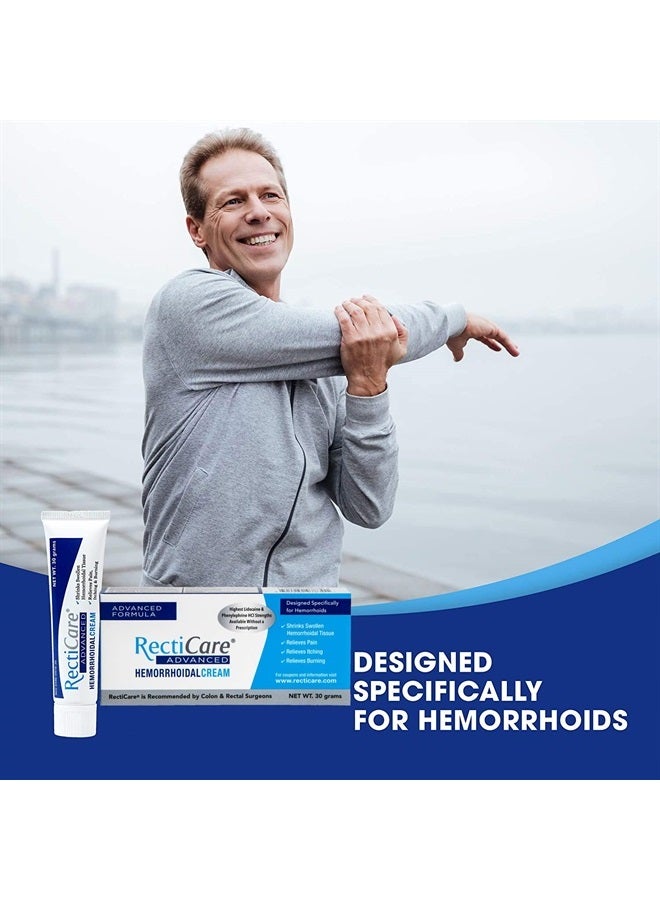 RectiCare Advanced Hemorrhoidal Cream: Advanced Treatment to Shrink & Soothe Hemorrhoids - Itch, Pain, Burn Relief - 30g Hemorrhoidal Cream with Lidocaine - Image 5