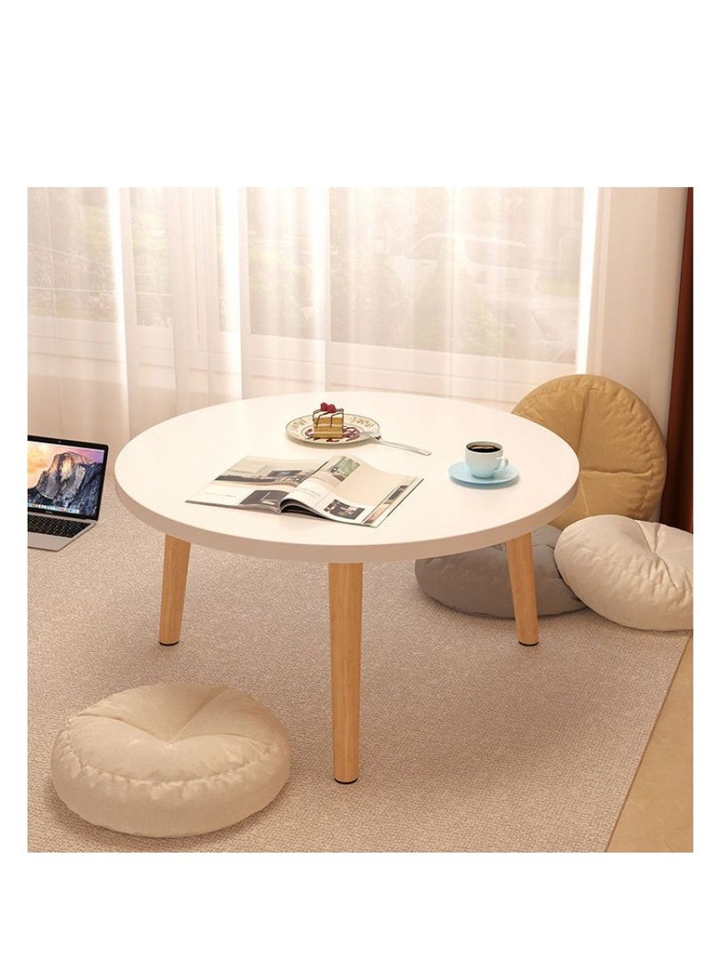 Gasara Modern Round Coffee Table with Marble Pattern - 60cm*40cm - Image 4