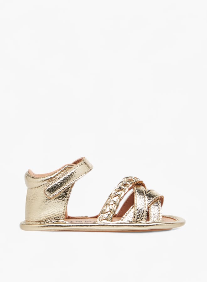 Barefeet Girls Textured Sandals with Hook and Loop Closure  - Image 3