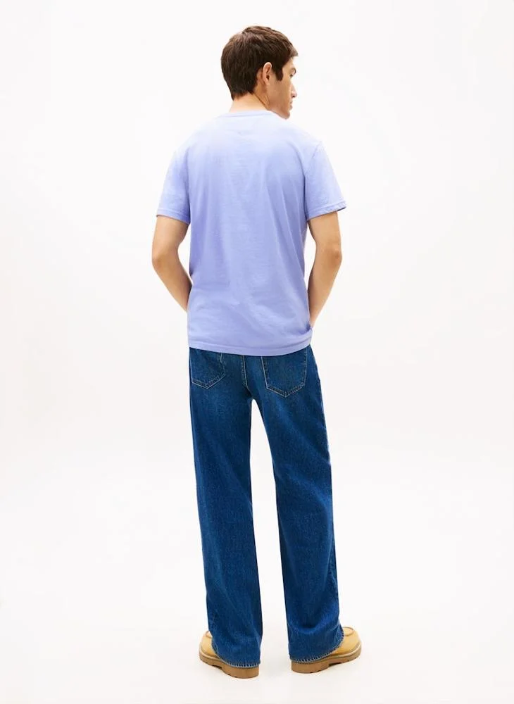 تومي جينز تيشيرت أساسي نحيف بعلم