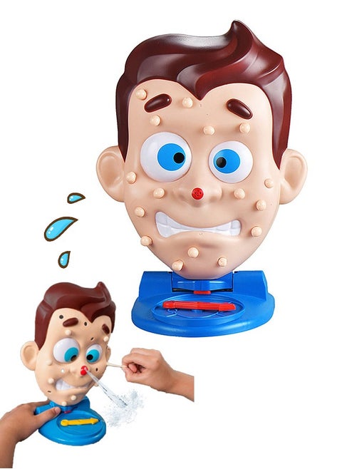 Novelty Funny Board Game Toys Simulate Face Squeeze Acne Water Spray Popping Pimple Party Table Game Interactive Prop Toys