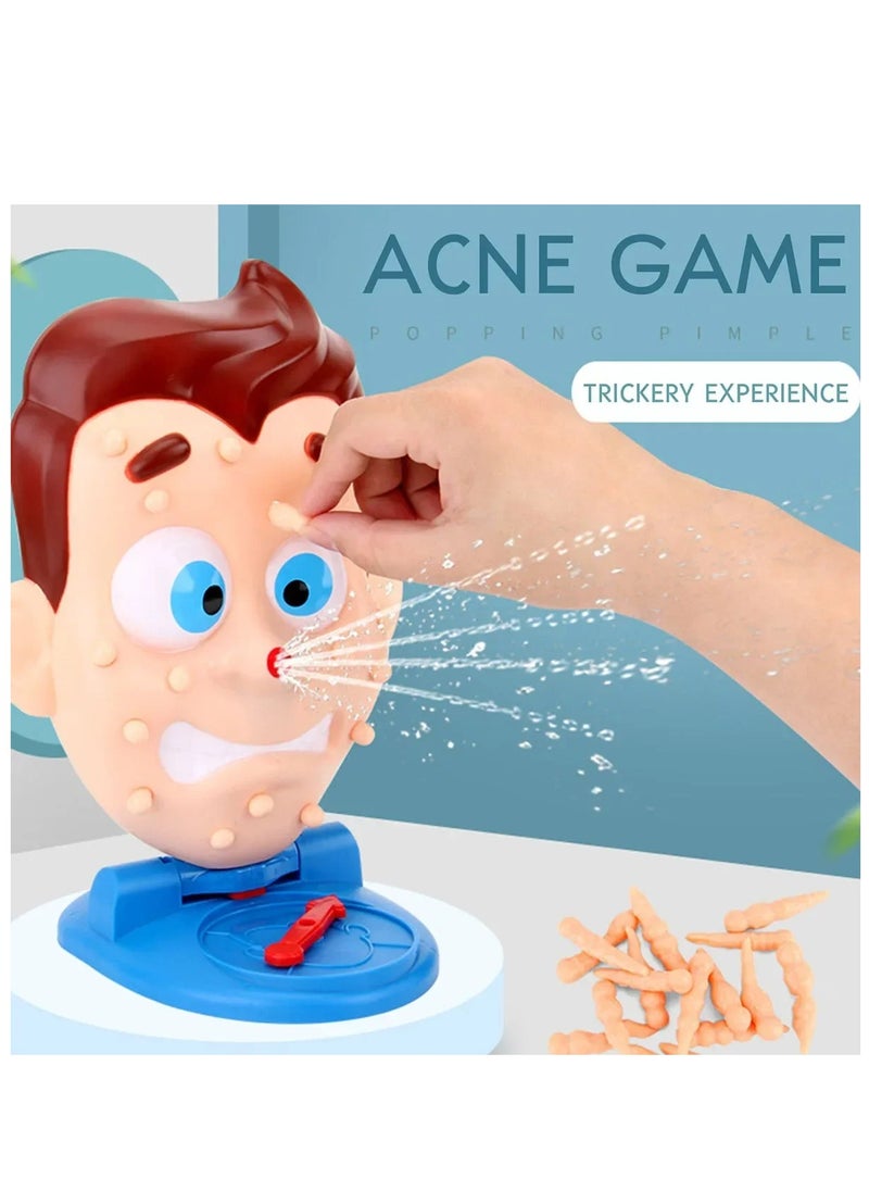 Novelty Funny Board Game Toys Simulate Face Squeeze Acne Water Spray Popping Pimple Party Table Game Interactive Prop Toys