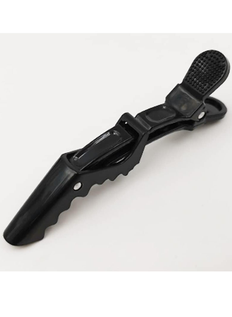 Oasisgalore 6 Pcs Alligator design Hair Clips for Styling Sectioning with Wide Teeth & anti slip (Black)  - Image 2