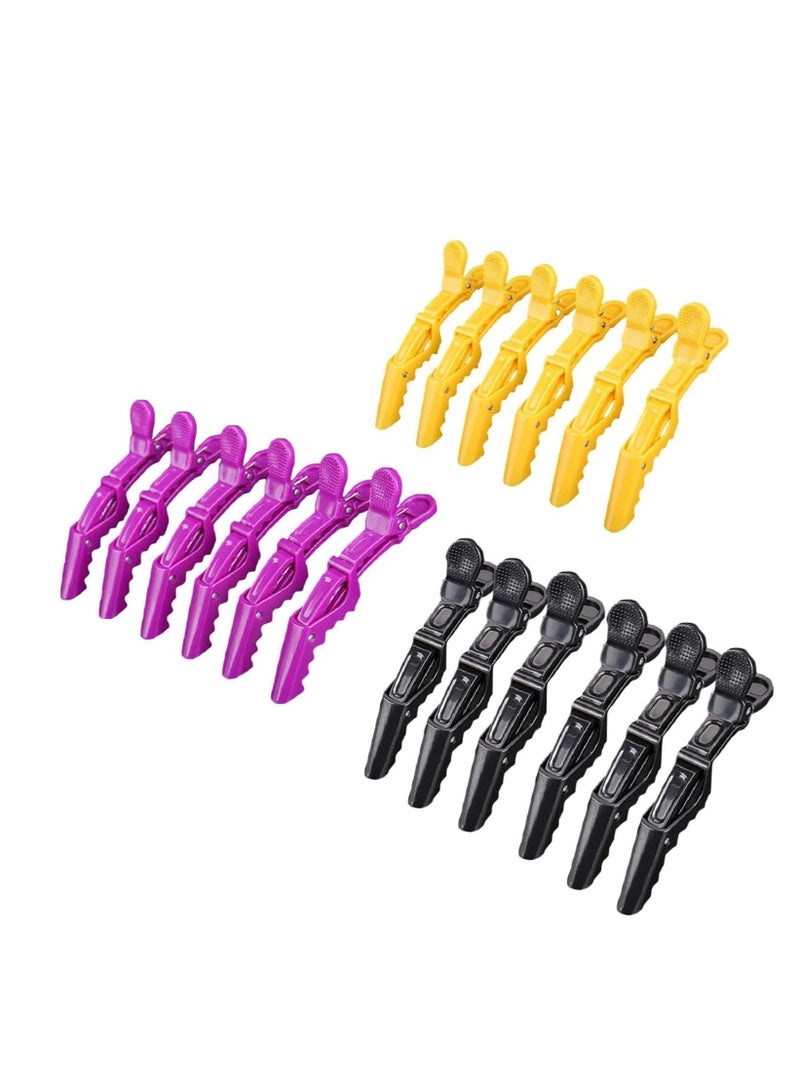 Oasisgalore 6 Pcs Alligator design Hair Clips for Styling Sectioning with Wide Teeth & anti slip (Black)  - Image 5