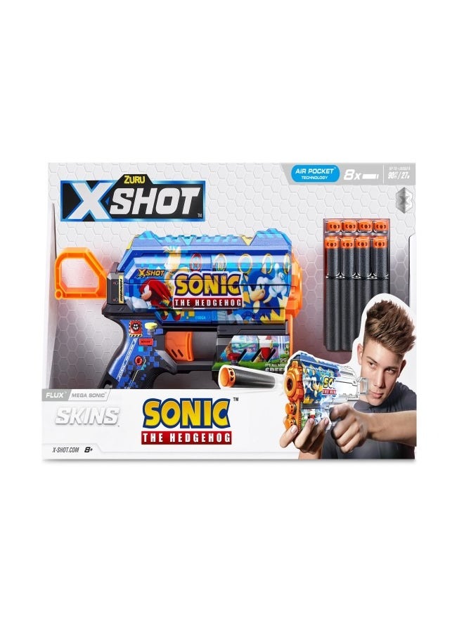 Zuru X-Shot - X-SHOT- Skins Flux Sonic (S1) (8Darts)_Mega Sonic - Image 1