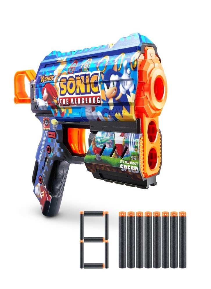 Zuru X-Shot - X-SHOT- Skins Flux Sonic (S1) (8Darts)_Mega Sonic - Image 1