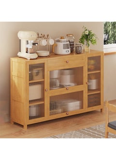keke Modern Wooden Storage Kitchen Cabinet with Shelves for Living Room & Kitchen  - Image 1