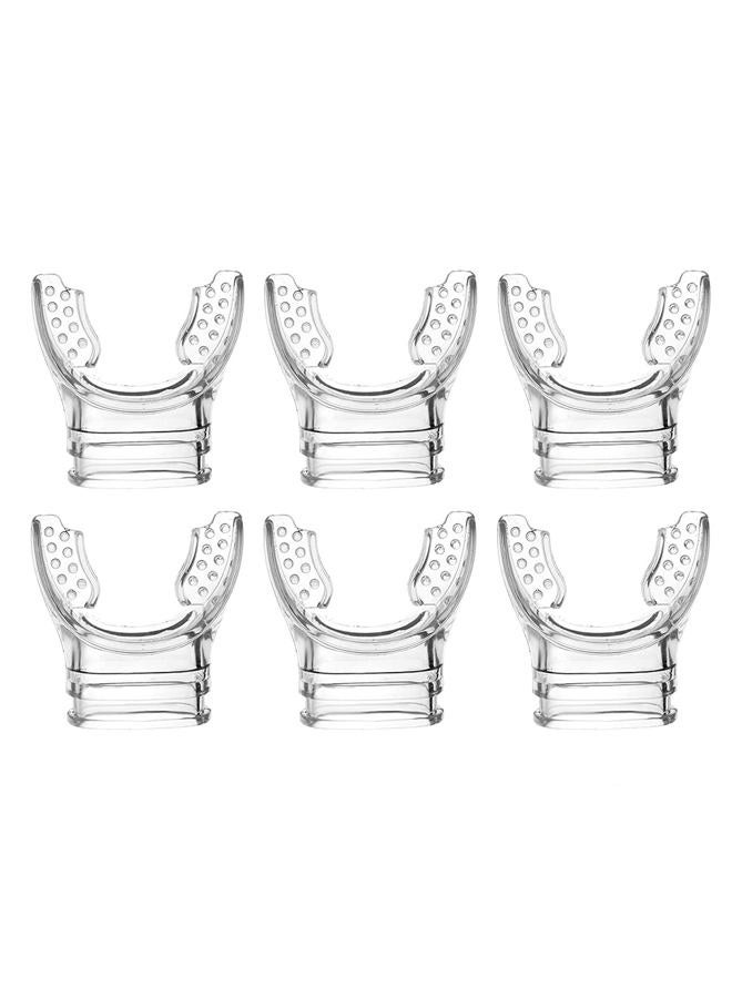 Mollytek 6 PCS Scuba Diving Regulator Mouthpiece Transparent Silicone Snorkel Mouthpiece Soft Comfortable Spare Replacement Fits Most Standard Regulators Scuba Diving Accessories - Image 1