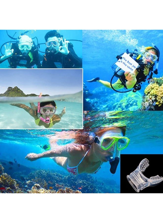 Mollytek 6 PCS Scuba Diving Regulator Mouthpiece Transparent Silicone Snorkel Mouthpiece Soft Comfortable Spare Replacement Fits Most Standard Regulators Scuba Diving Accessories - Image 2