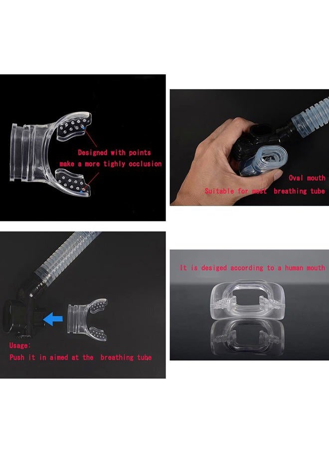 Mollytek 6 PCS Scuba Diving Regulator Mouthpiece Transparent Silicone Snorkel Mouthpiece Soft Comfortable Spare Replacement Fits Most Standard Regulators Scuba Diving Accessories - Image 4