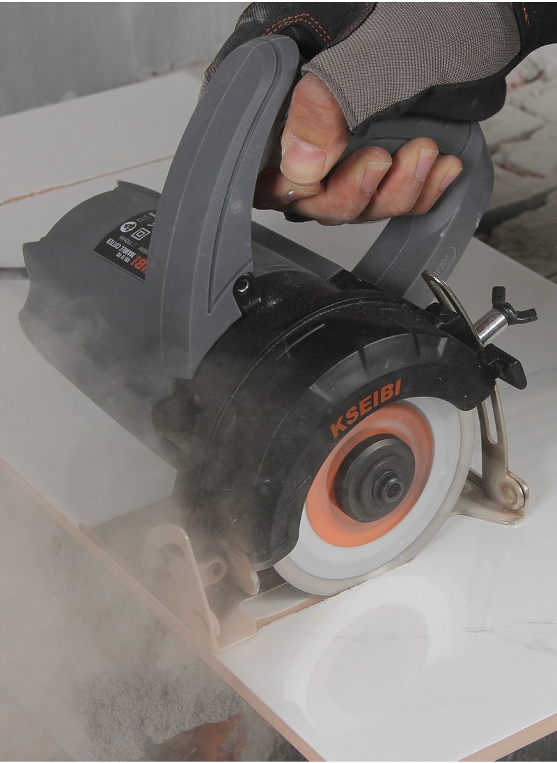 KSEIBI - Marble Cutter, 1250W Motor Circular Saw Cutter with 13800 Rpm, Wrench (2x) and Carbon Brush, Electric Concrete Saw for Cutting Marble, Stone and Brick, Professional Tile Cutting Machine. - Image 1