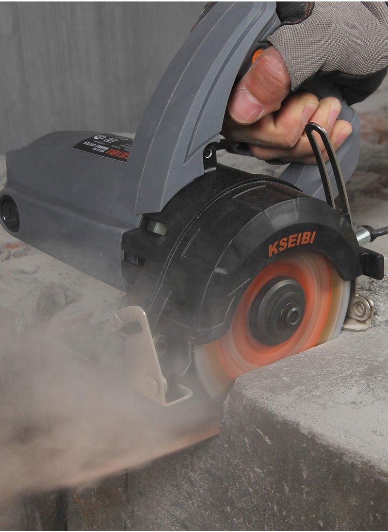 KSEIBI - Marble Cutter, 1250W Motor Circular Saw Cutter with 13800 Rpm, Wrench (2x) and Carbon Brush, Electric Concrete Saw for Cutting Marble, Stone and Brick, Professional Tile Cutting Machine. - Image 1