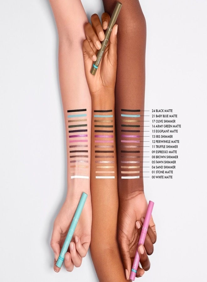 سيفورا مجموعة سيفورا قلم تحديد العيون وظلال العيون الملونة لمدة 12 ساعة – 24 أسود مطفي (1.40 جم) - Image 5