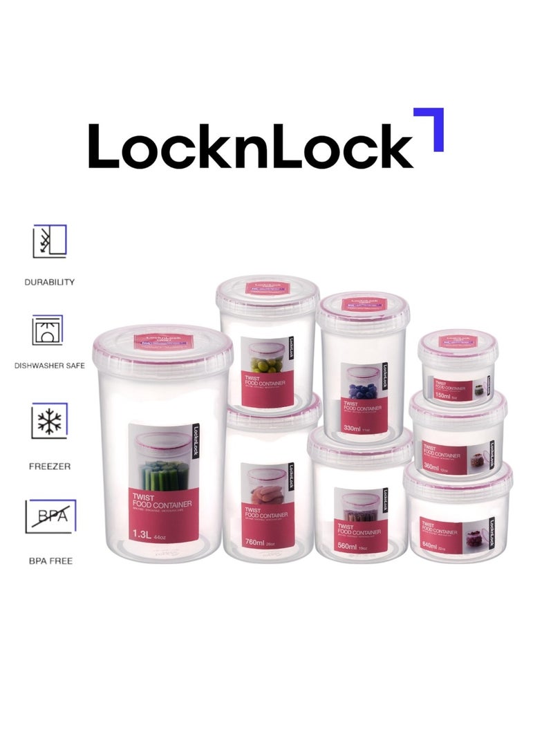 LocknLock Twist Food Container Pack – Airtight & Versatile Storage Solution