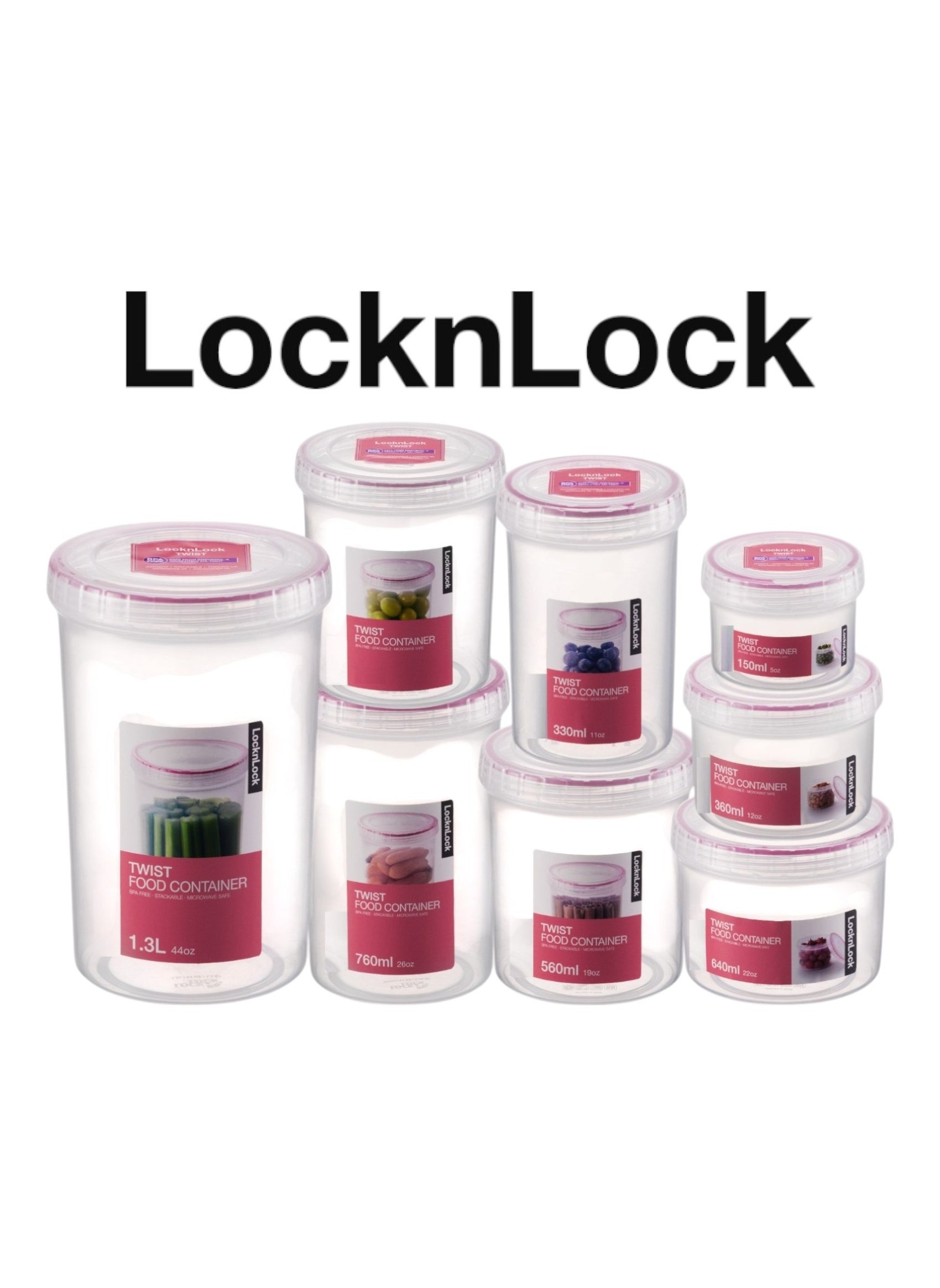 LocknLock LocknLock Twist Food Container Pack – Airtight & Versatile Storage Solution 