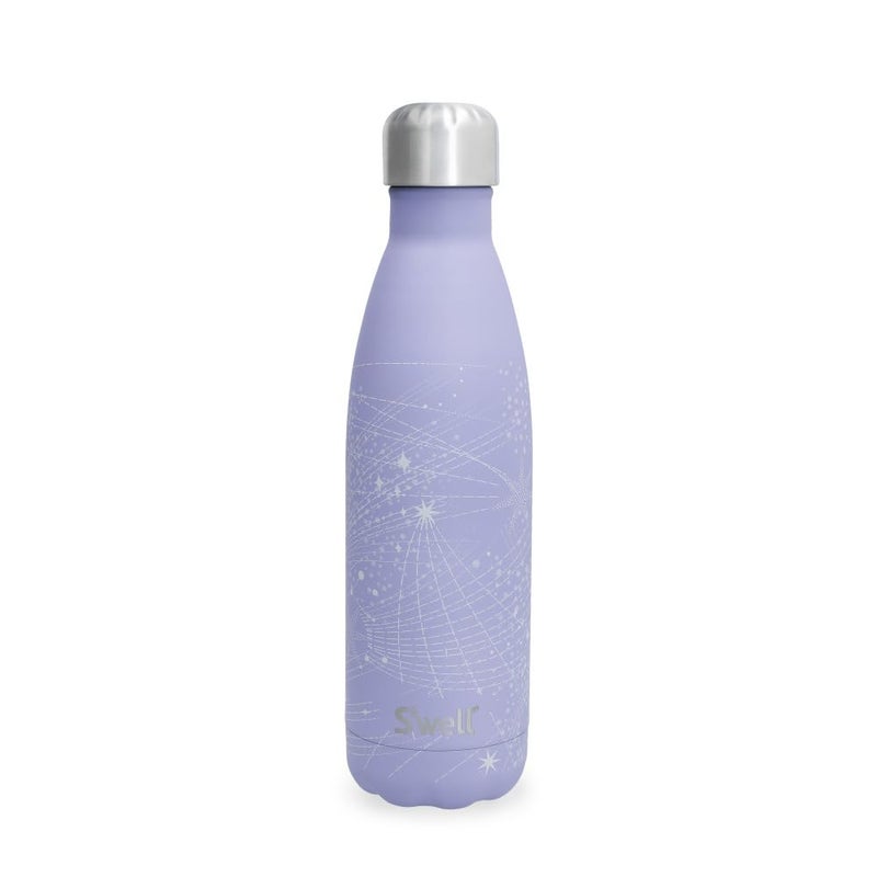 S'well Swell Stainless Steel Water Bottle 17 ounces Periwinkle Stars Triple Layered Vacuum Insulated Containers Keeps Drinks Cold for 36 Hours and Hot for 18 Perfect for On the Go 