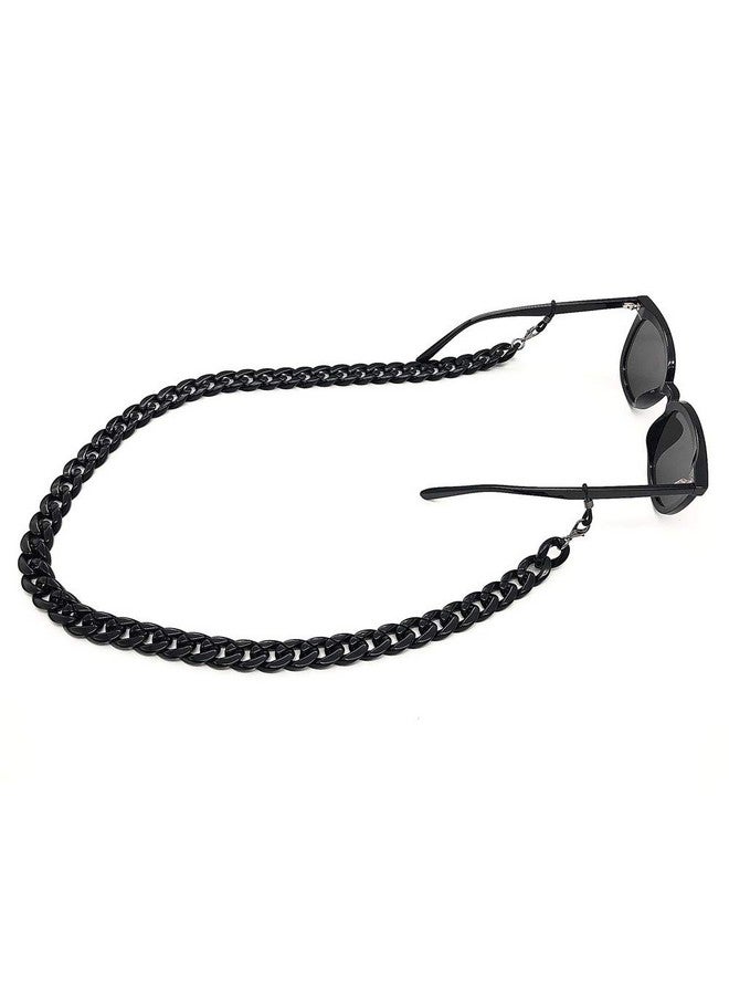 ديكر سلسلة نظارات أكريليك حامل نظارات شمسية مصمم عصري حزام تثبيت النظارات قلادة نظارات معلقة للنساء (أسود) - Image 2