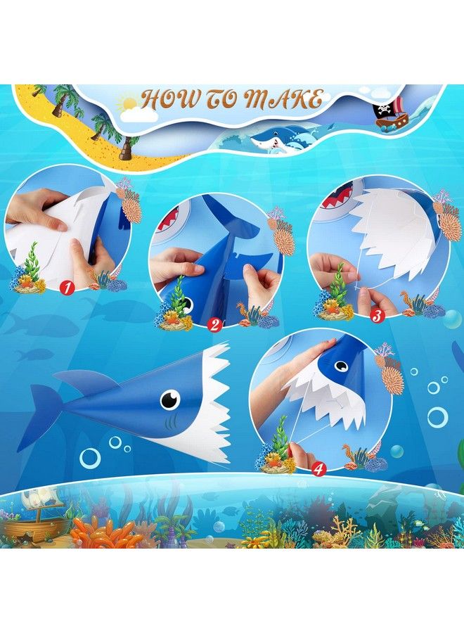 Chinco 24 Pieces Shark Party Hats Shark Birthday Hat For Baby And Adult Celebration Kit Shark Birthday Party Birthday Party Supplies And Decorations12.7 X 7.9 Inches 3 Styles - Image 4