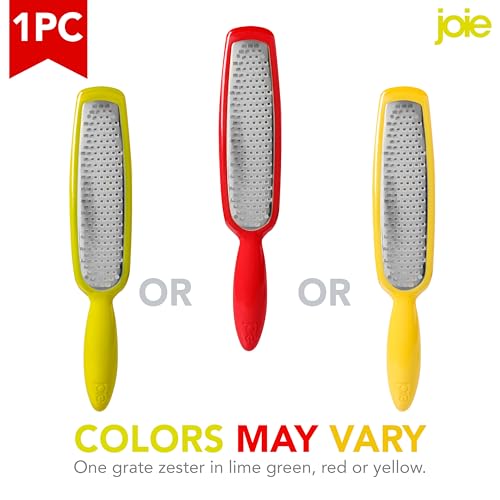 Joie Grate Zester, Handheld Grater Ideal for Citrus, Hard Cheese, Chocolate, Cinnamon, and Nutmeg, Stainless Steel, Multiuse Kitchen Tool, BPA-Free, Colors May Vary - Image 2
