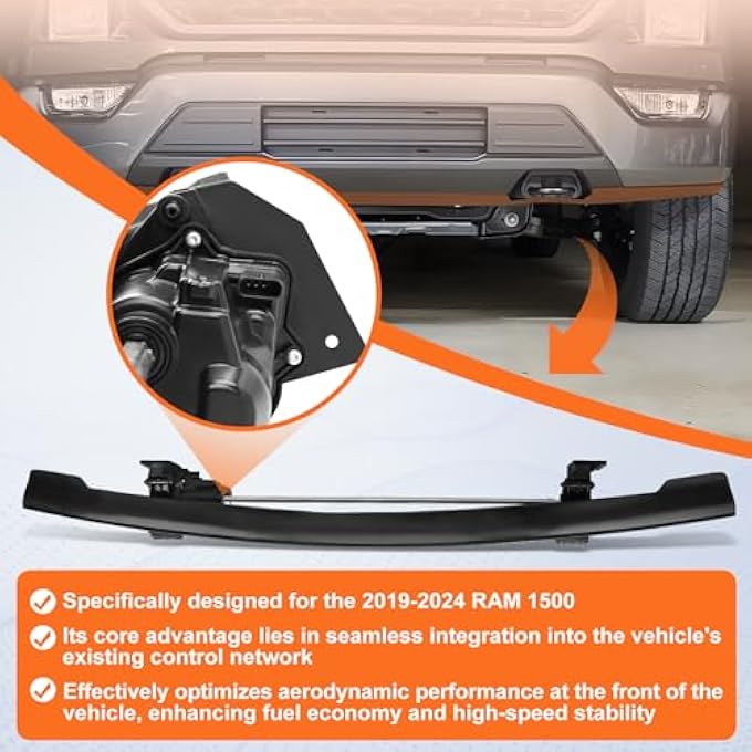 Fexhull 68274406AH Front Air Dam with Actuator Compatible with 2019-2024 Ram 1500 Replace Part Number#68274406AH - Image 4