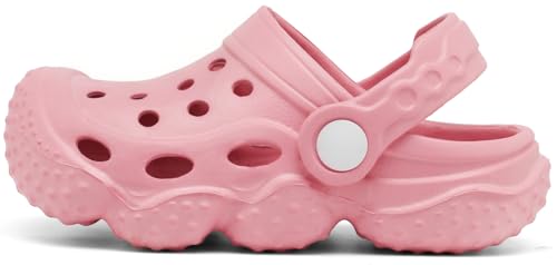 INMINPIN Kids Girls Boys Clogs Garden Shoes Toddler Slides Sandals Children Water Shower Beach Pool Slippers Indoor Outdoor,Toddler 10,Pink - Image 4