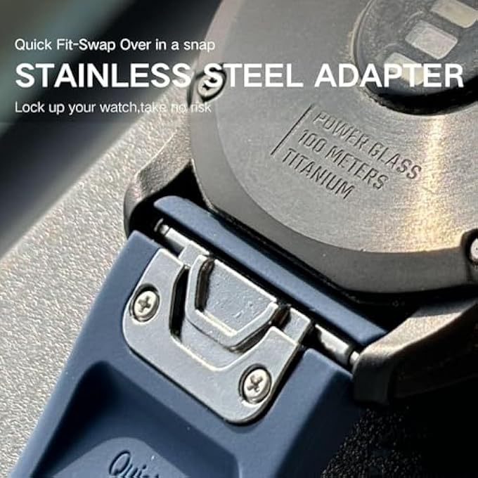 rayihni Watch Band For Garmin, Quick Release Fit Silicone Watch Strap Replacement For Fenix 7X Sapphire Solar Fenix 6X Pro Solar Fenix 5X 3 Hr For Garmin Epix 2 Pro Sapphire 51Mm - Image 5