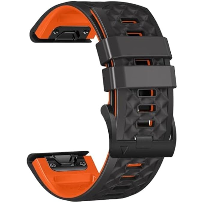 rayihni Watch Band For Garmin, Quick Release Fit Silicone Watch Strap Replacement For Fenix 7X Sapphire Solar Fenix 6X Pro Solar Fenix 5X 3 Hr For Garmin Epix 2 Pro Sapphire 51Mm - Image 1