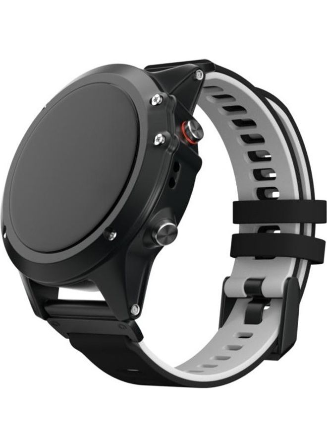 NIBEMINENT Replacement Watch Band For Garmin Fenix 6X Black/Grey - Image 3