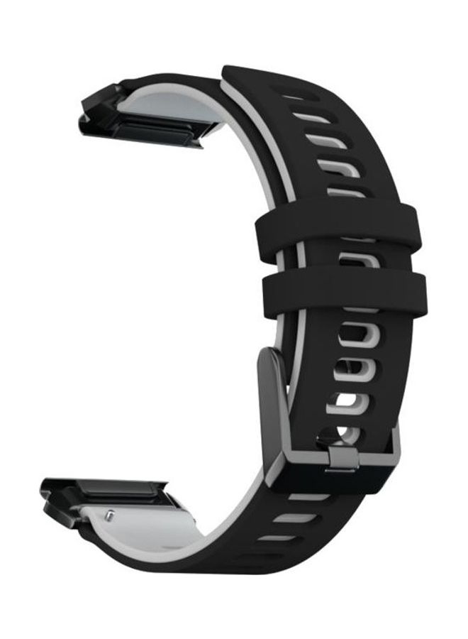 NIBEMINENT Replacement Watch Band For Garmin Fenix 6X Black/Grey - Image 1