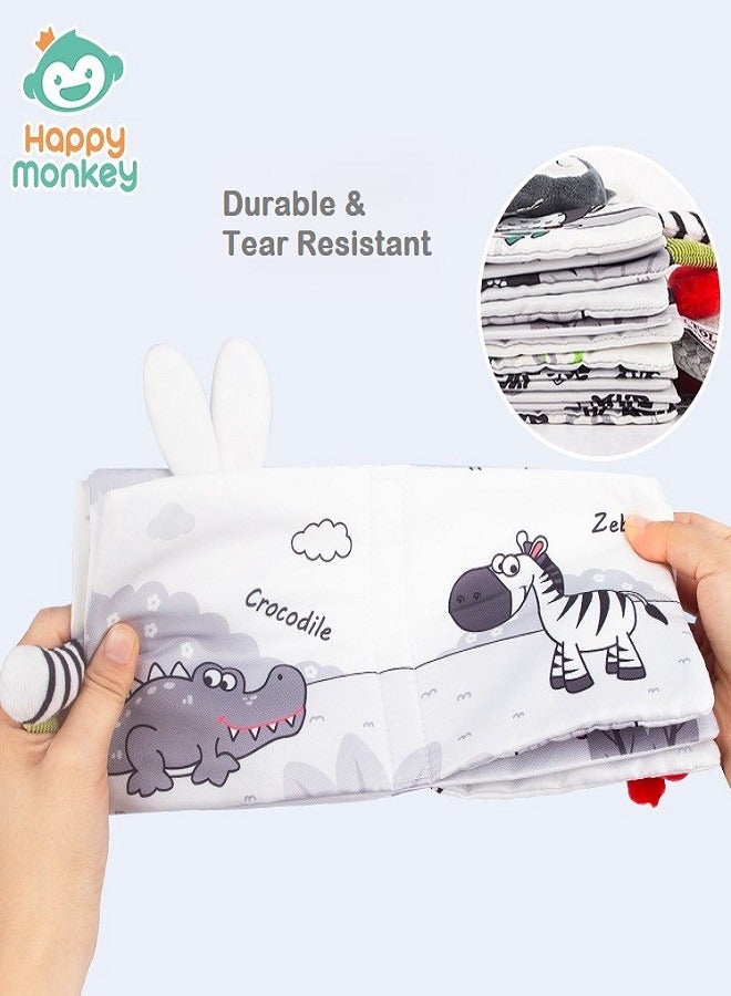 happy monkey Non-Toxic Fabric Educational Baby'S Soft Cloth Books - Image 2
