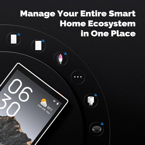 MOES لوحة تحكم ذكية تعمل باللمس من MOES (لوحة مفاتيح 1) ، لوحة ذكية مدمجة مع Alexa ، متوافقة مع أجهزة Smart Life ، إدارة والتحكم في أجهزة المنزل والمشاهد باللمس والصوت - Image 5