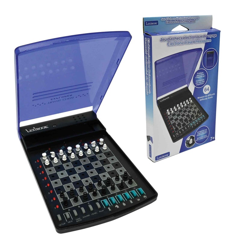 Lexibook Electronic Travel Chess Set 32 Pieces 64 Difficulty Levels 1 to 2 Players Strategy Game Family Board Game LCG500 - Image 2
