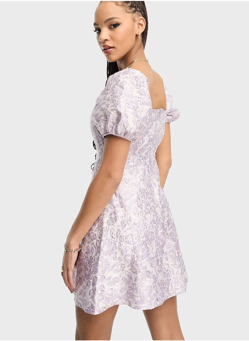 Miss Selfridge Puff Sleeve Dress