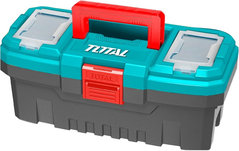 TOTAL Plastic Tool Box with Removable Organizer Tray