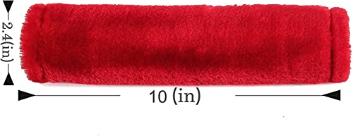 AMICA Soft Faux Sheepskin Seat Belt Shoulder Pad for Car, Truck, Bus, Compatible with Adults Youth Kids - 2 Packs, Wool (Red) - Image 5