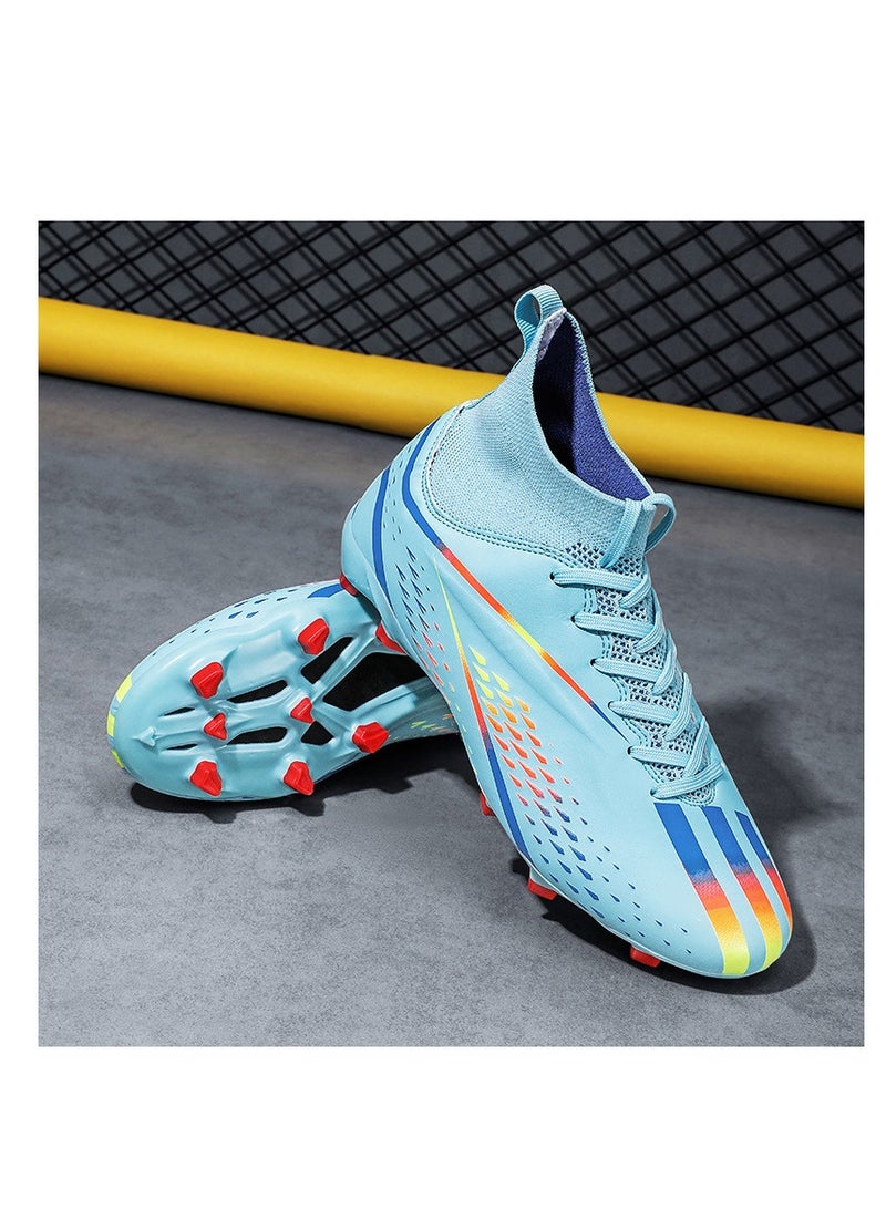 xozgdovg Spike Sneakers TF Training Shoes Football Shoes Non-slip (Spike Bright Moon)38  - Image 1