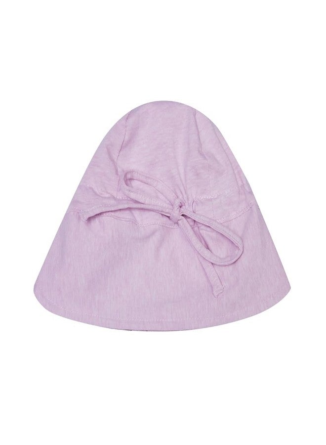 Snugtime Baby Cotton Flap Hat - Pink Marl (in, Age, 3 Months, 12 Months) - Image 4