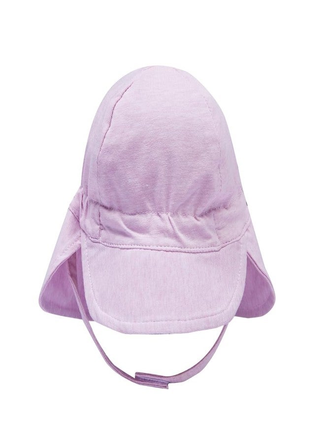 Snugtime Baby Cotton Flap Hat - Pink Marl (in, Age, 3 Months, 12 Months) - Image 1