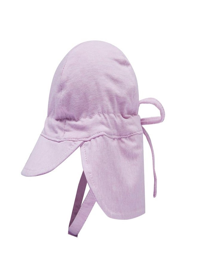 Snugtime Baby Cotton Flap Hat - Pink Marl (in, Age, 3 Months, 12 Months) - Image 2