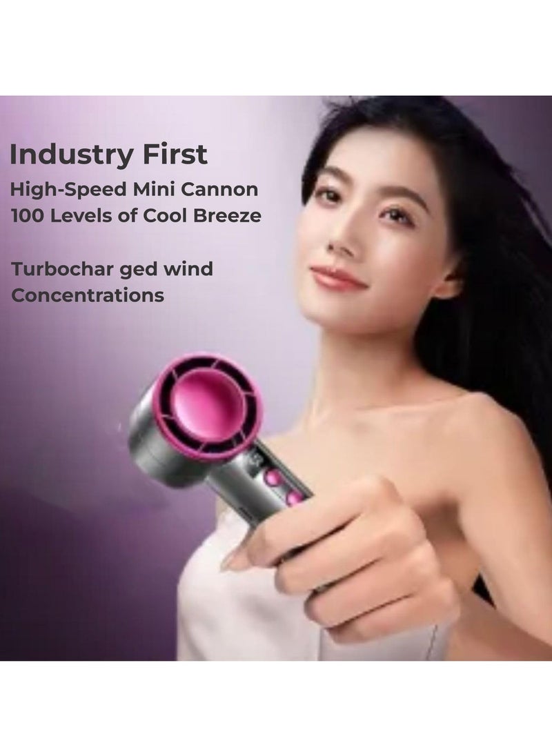 Remax Mena Handheld Fan High-speed100-Gear Stepless, Digital Display, USB Type-C Rechargable, Usage Time 3-15 hours, 13000 r/min High Motor Power, Large Battery Capacity 4000mAh  - Image 2