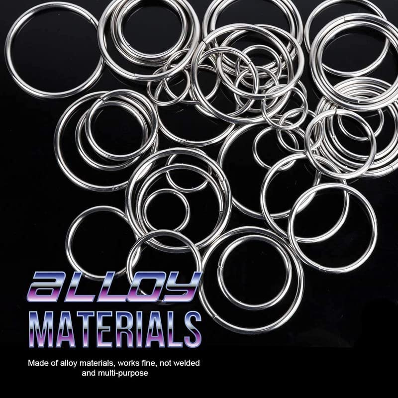 DIY Crafts DIY Crafts 35 Pcs Silver Small O Ring Silver Metal NonWelded O Ring for Macrame Camping Belt Dog Leashes Hardware Bags and More Craft Project Colour Novelty 35 Pcs Silver Small  - Image 4