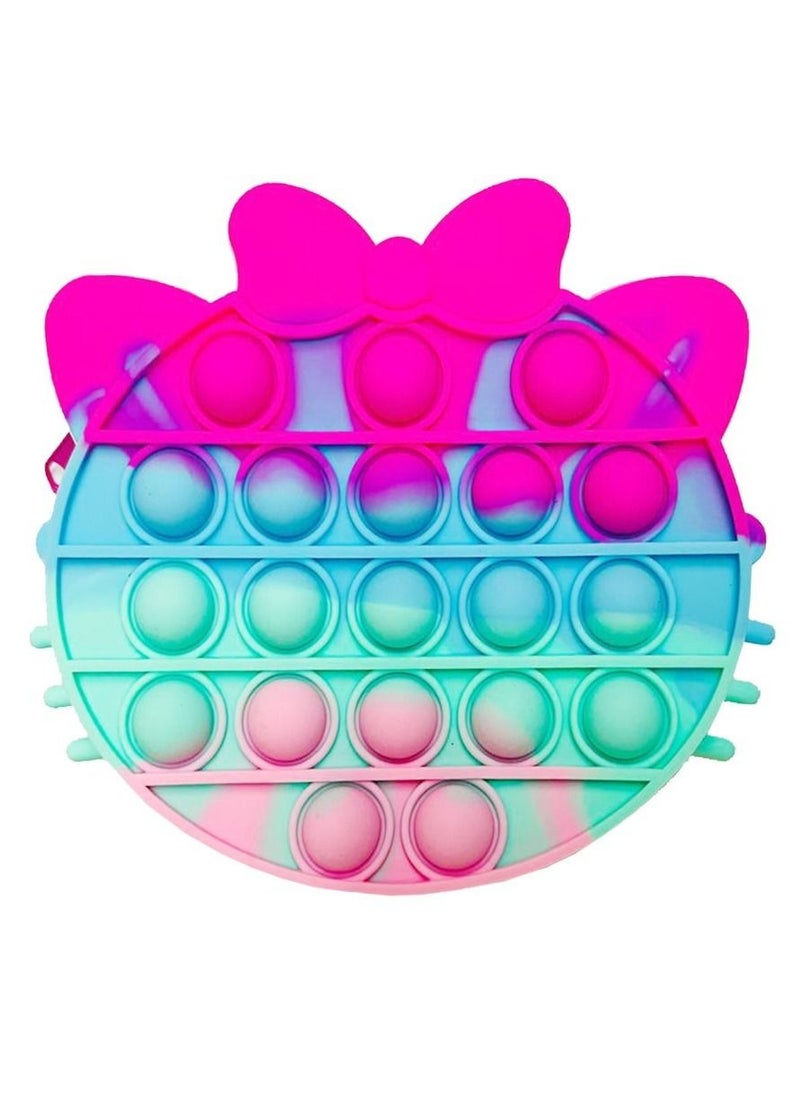 Prime by javaudan Pop Fidget Shoulder Bag For Girls And Women, Big Pop Purse Bags, Lovely Cartoon Sensory Silicone Stress Fidget Release Toys For Kids, School Supplies Backpack Messenger Bag For Girls  - Image 1